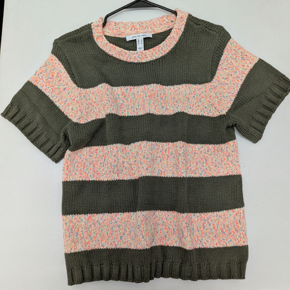 Peace Love World Olive Green Knit Sweater